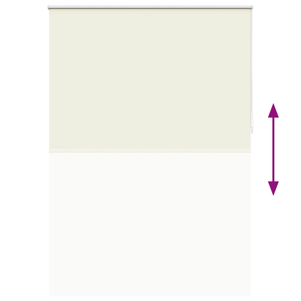 vidaXL Verdunkelungsrollo 164,4 x 230 cm, Stoffbreite 160 cm, Gebrochen Weiß
