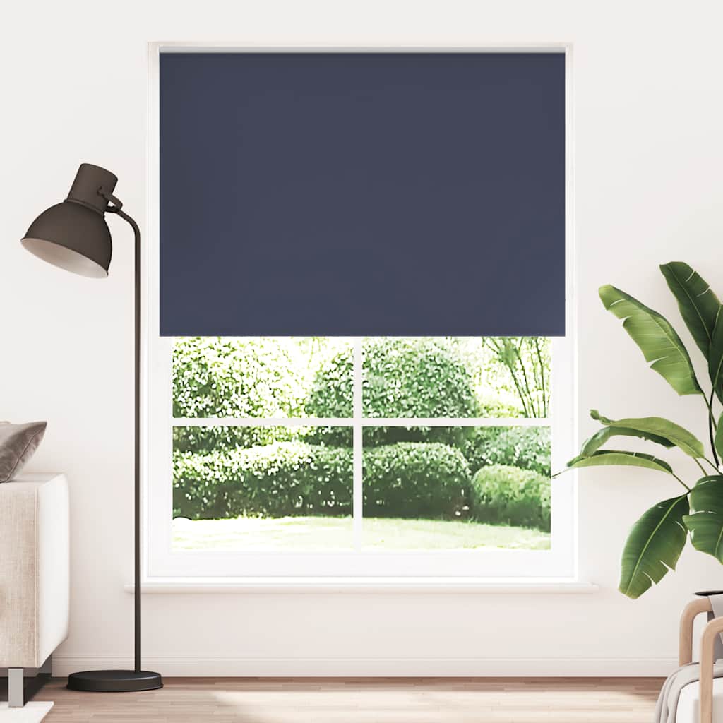 vidaXL Store occultant 164,4 x 230 cm, largeur du tissu 160 cm, bleu marine