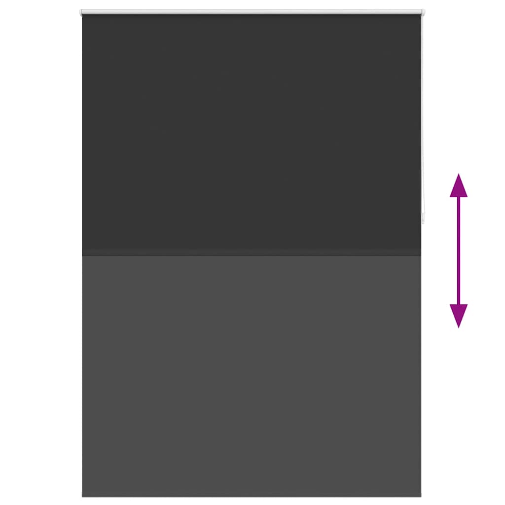 vidaXL Store occultant 164,4 x 230 cm, largeur du tissu 160 cm, noir