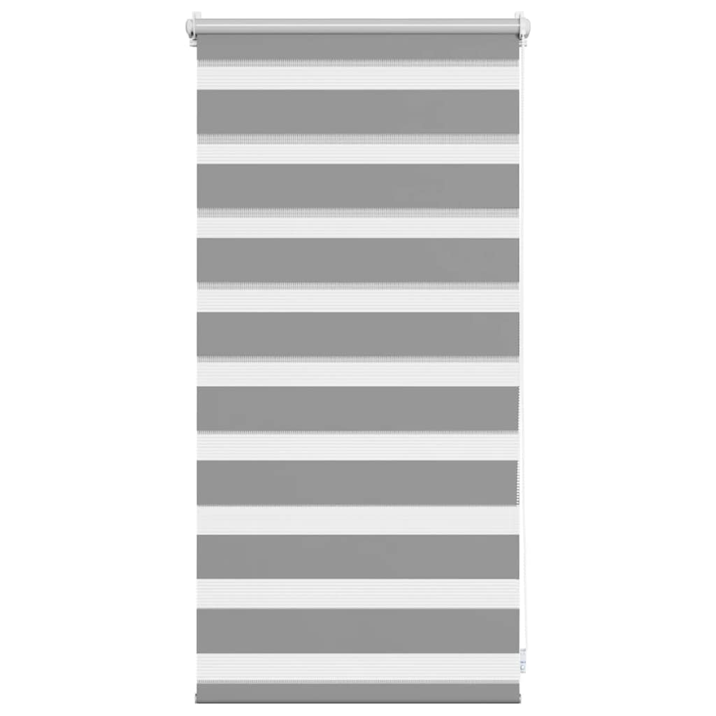 vidaXL Store enrouleur jour nuit zébré 40,9 x 100 cm, largeur de tissu 36,7 cm, gris