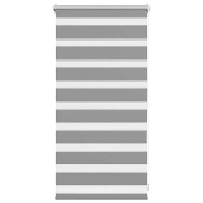 vidaXL Store enrouleur jour nuit zébré 40,9 x 100 cm, largeur de tissu 36,7 cm, gris