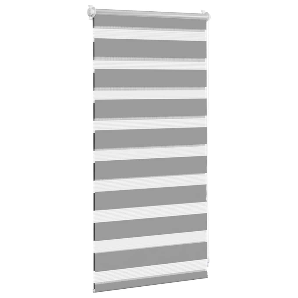 vidaXL Store enrouleur jour nuit zébré 40,9 x 100 cm, largeur de tissu 36,7 cm, gris