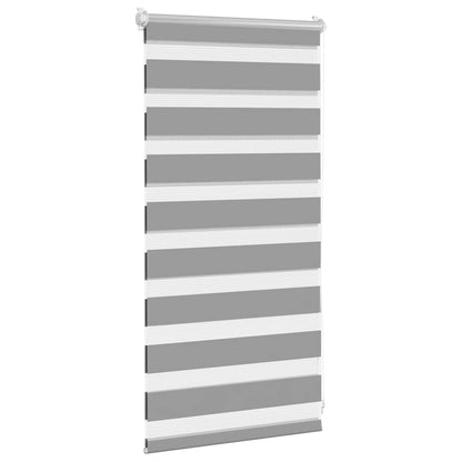 vidaXL Store enrouleur jour nuit zébré 40,9 x 100 cm, largeur de tissu 36,7 cm, gris