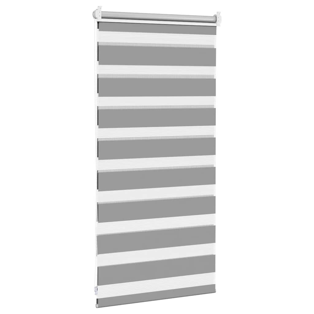 vidaXL Store enrouleur jour nuit zébré 40,9 x 100 cm, largeur de tissu 36,7 cm, gris