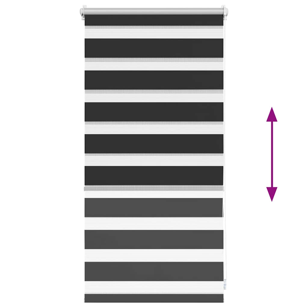 vidaXL Zebra-Rollo 40,9 x 100 cm, Stoffbreite 36,7 cm, schwarz