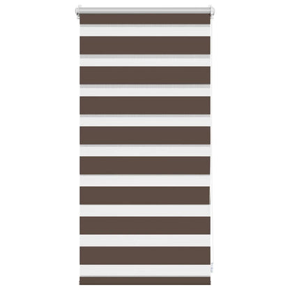 vidaXL Store double enrouleur 40,9 x 100 cm, largeur du tissu 36,7 cm, marron café