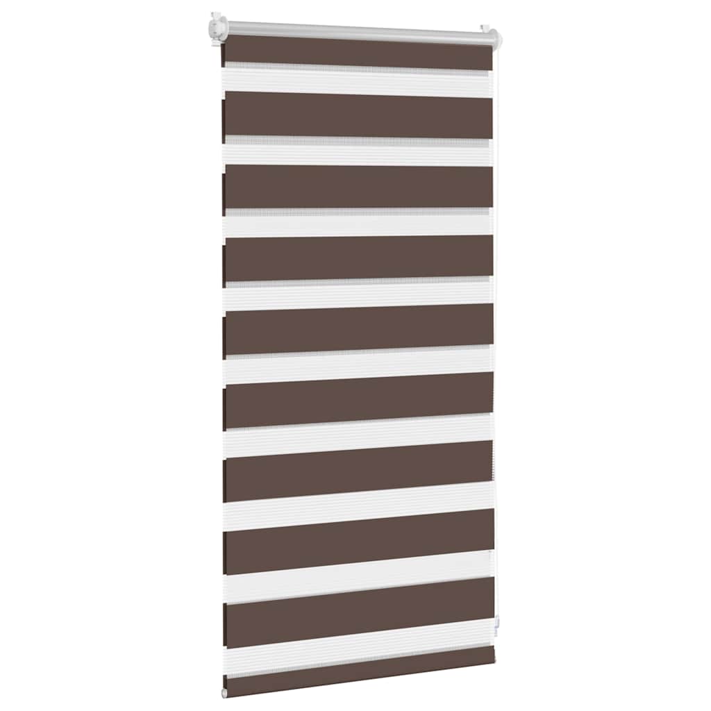 vidaXL Store double enrouleur 40,9 x 100 cm, largeur du tissu 36,7 cm, marron café