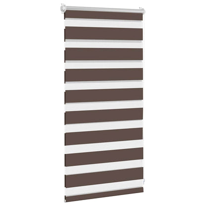 vidaXL Store double enrouleur 40,9 x 100 cm, largeur du tissu 36,7 cm, marron café