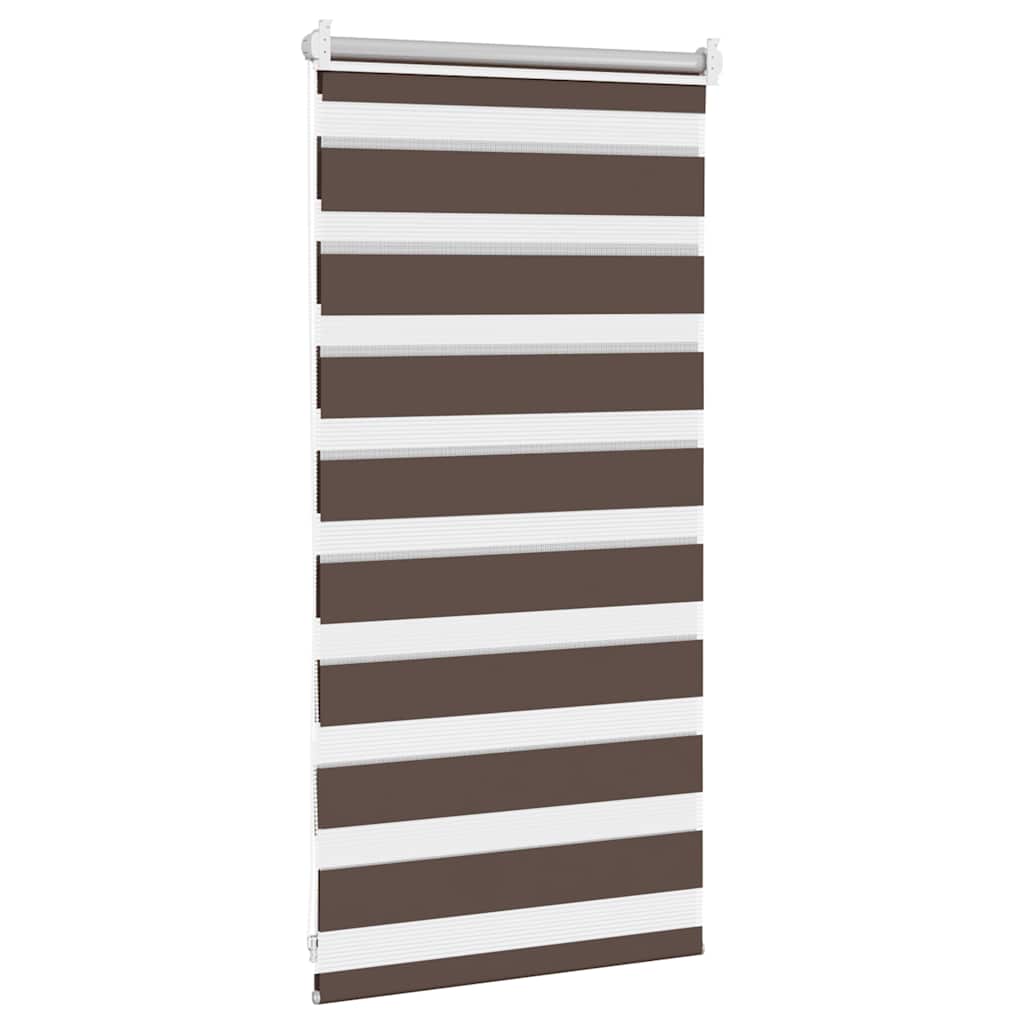 vidaXL Store double enrouleur 40,9 x 100 cm, largeur du tissu 36,7 cm, marron café
