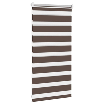 vidaXL Store double enrouleur 40,9 x 100 cm, largeur du tissu 36,7 cm, marron café