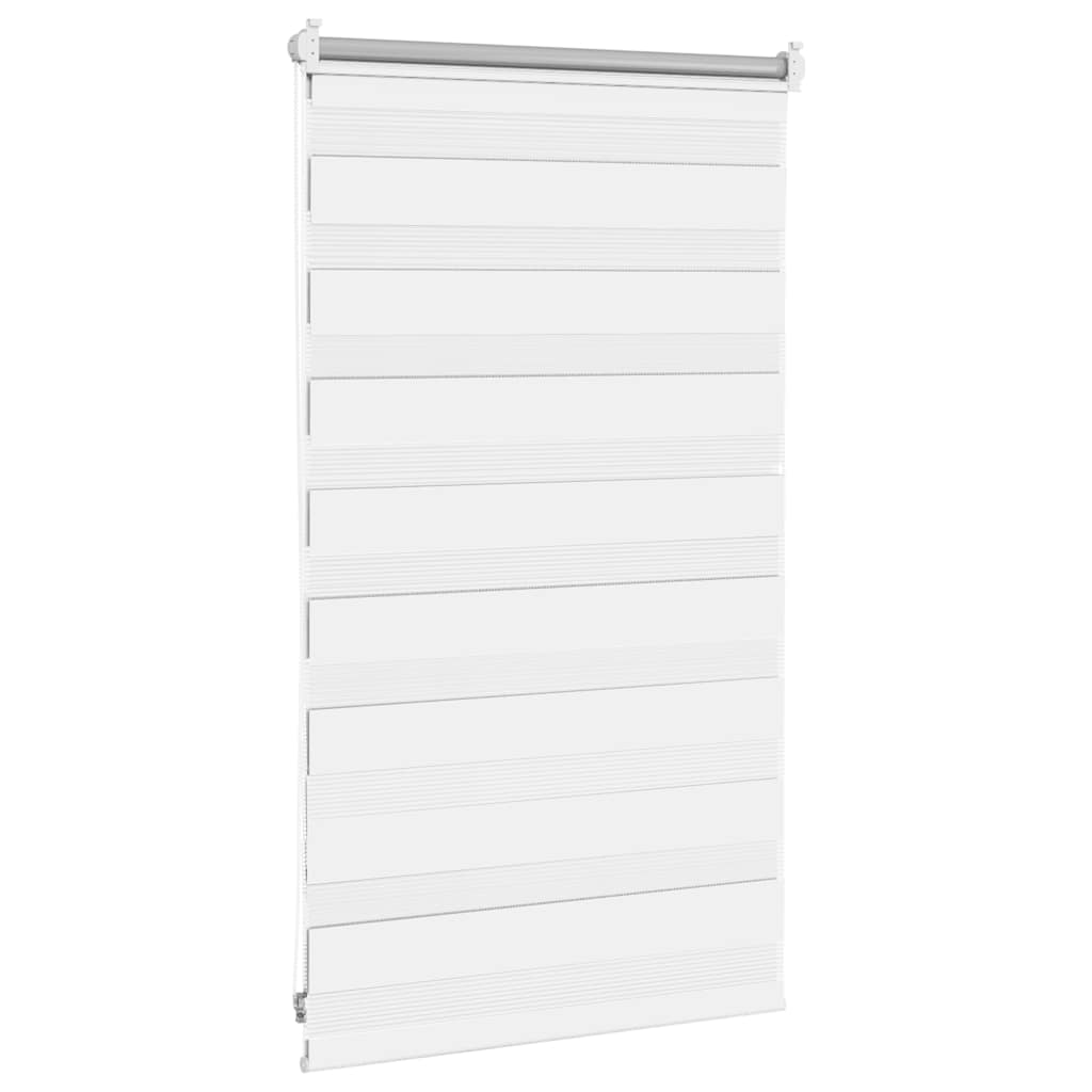 vidaXL Store zébré 50,9 x 100 cm, largeur du tissu 46,7 cm, blanc