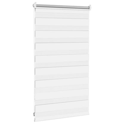 vidaXL Store zébré 50,9 x 100 cm, largeur du tissu 46,7 cm, blanc