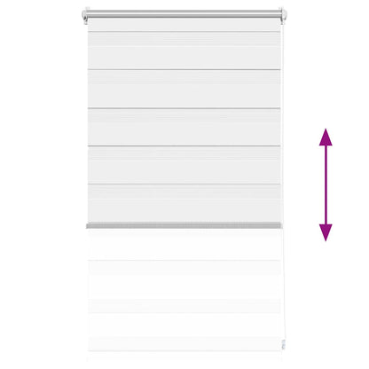 vidaXL Store zébré 50,9 x 100 cm, largeur du tissu 46,7 cm, blanc