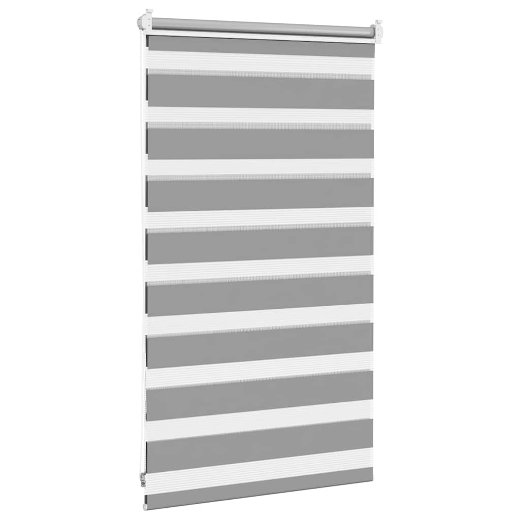 vidaXL Store enrouleur double 50,9 x 100 cm, largeur de tissu 46,7 cm, gris