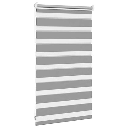 vidaXL Store enrouleur double 50,9 x 100 cm, largeur de tissu 46,7 cm, gris