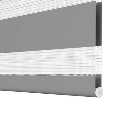 vidaXL Store enrouleur double 50,9 x 100 cm, largeur de tissu 46,7 cm, gris