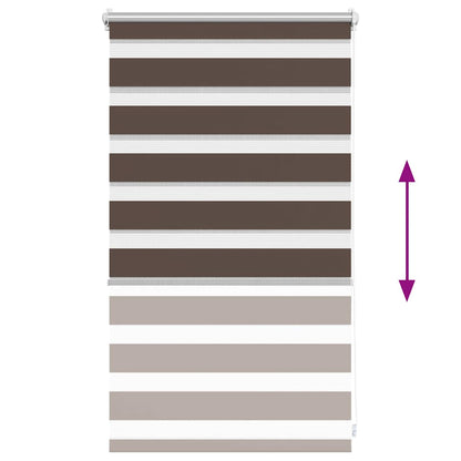 vidaXL Store zébré 50,9 x 100 cm, largeur du tissu 46,7 cm, marron café