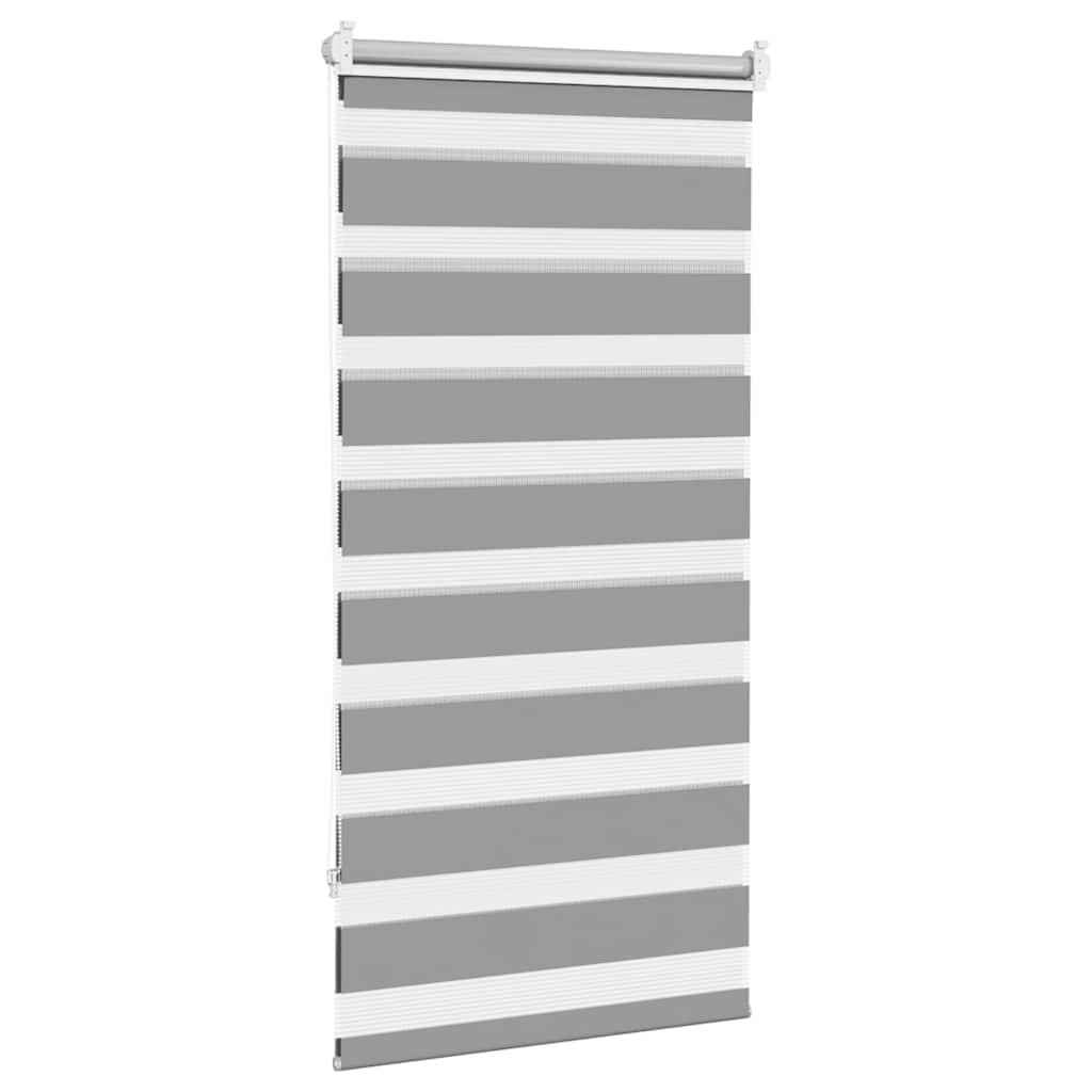 vidaXL Store zébré 60,9 x 120 cm, largeur du tissu 56,7 cm, gris