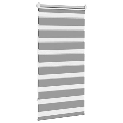 vidaXL Store zébré 60,9 x 120 cm, largeur du tissu 56,7 cm, gris