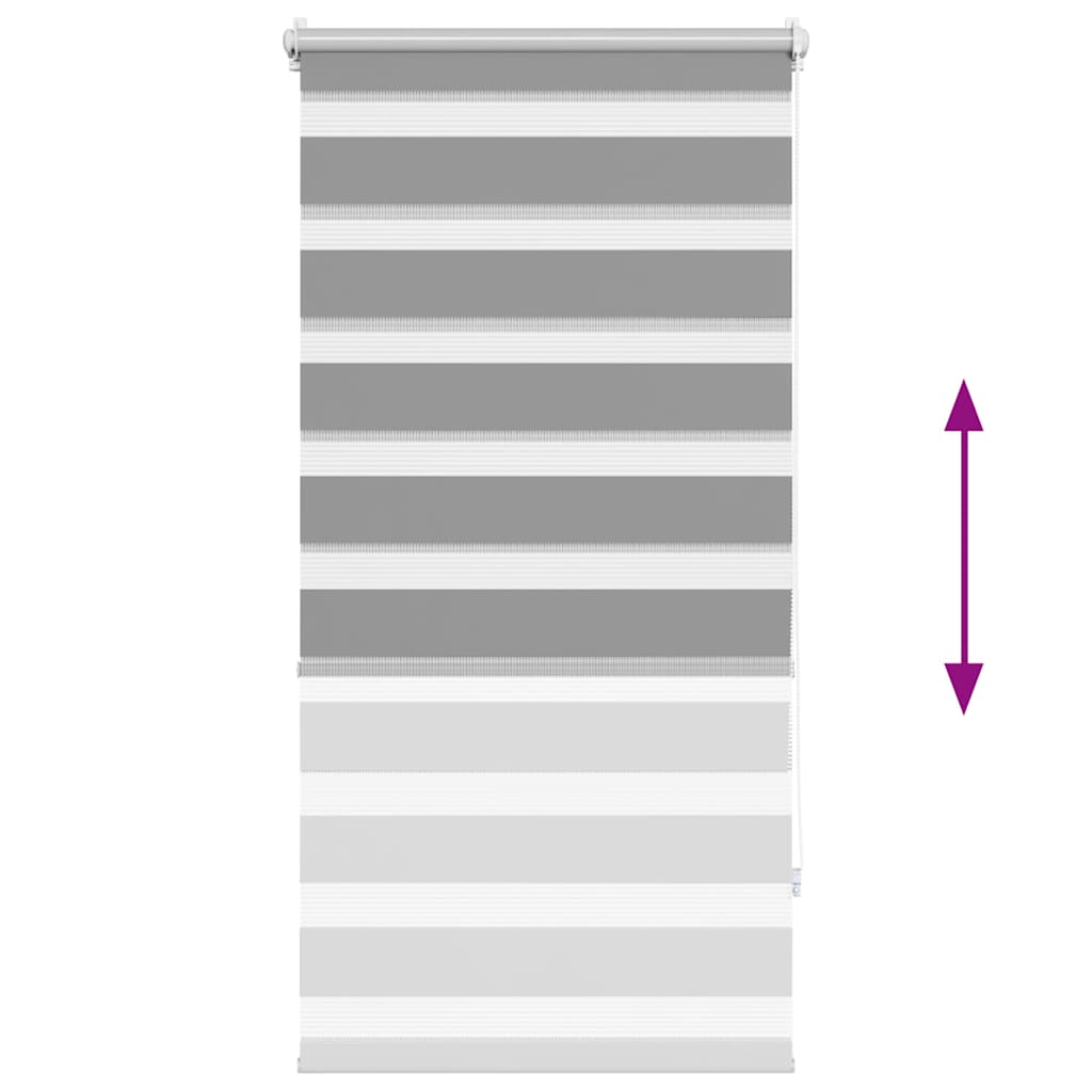 vidaXL Store zébré 60,9 x 120 cm, largeur du tissu 56,7 cm, gris