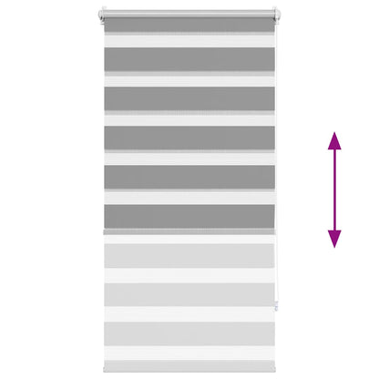 vidaXL Store zébré 60,9 x 120 cm, largeur du tissu 56,7 cm, gris