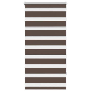 vidaXL Zebra-Rollo 60,9 x 120 cm, Stoffbreite 56,7 cm, Kaffeebraun