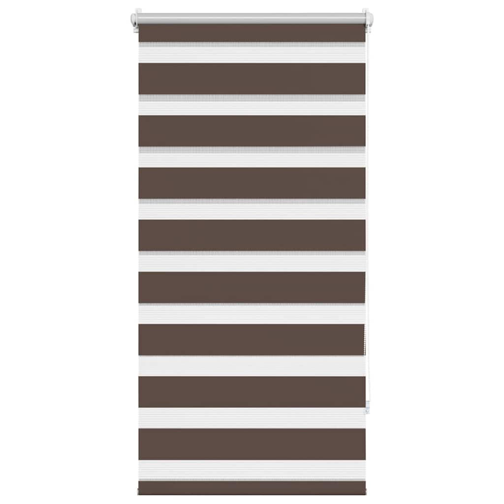 vidaXL Zebra-Rollo 60,9 x 120 cm, Stoffbreite 56,7 cm, Kaffeebraun