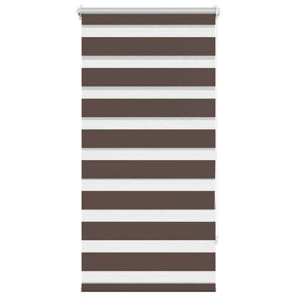 vidaXL Zebra-Rollo 60,9 x 120 cm, Stoffbreite 56,7 cm, Kaffeebraun