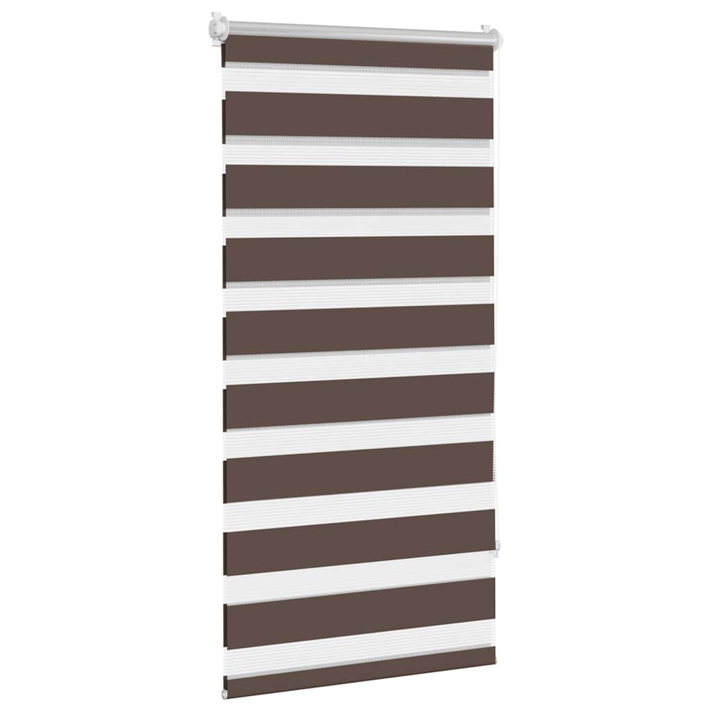 vidaXL Zebra-Rollo 60,9 x 120 cm, Stoffbreite 56,7 cm, Kaffeebraun