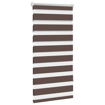 vidaXL Zebra-Rollo 60,9 x 120 cm, Stoffbreite 56,7 cm, Kaffeebraun