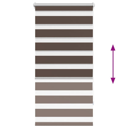 vidaXL Zebra-Rollo 60,9 x 120 cm, Stoffbreite 56,7 cm, Kaffeebraun