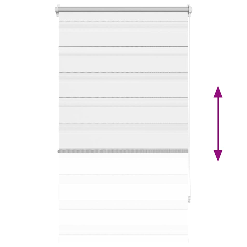 vidaXL Store Jour Nuit 70,9 x 120 cm, largeur de tissu 66,7 cm, blanc