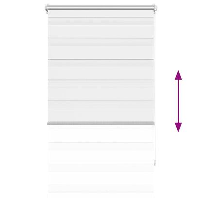 vidaXL Store Jour Nuit 70,9 x 120 cm, largeur de tissu 66,7 cm, blanc