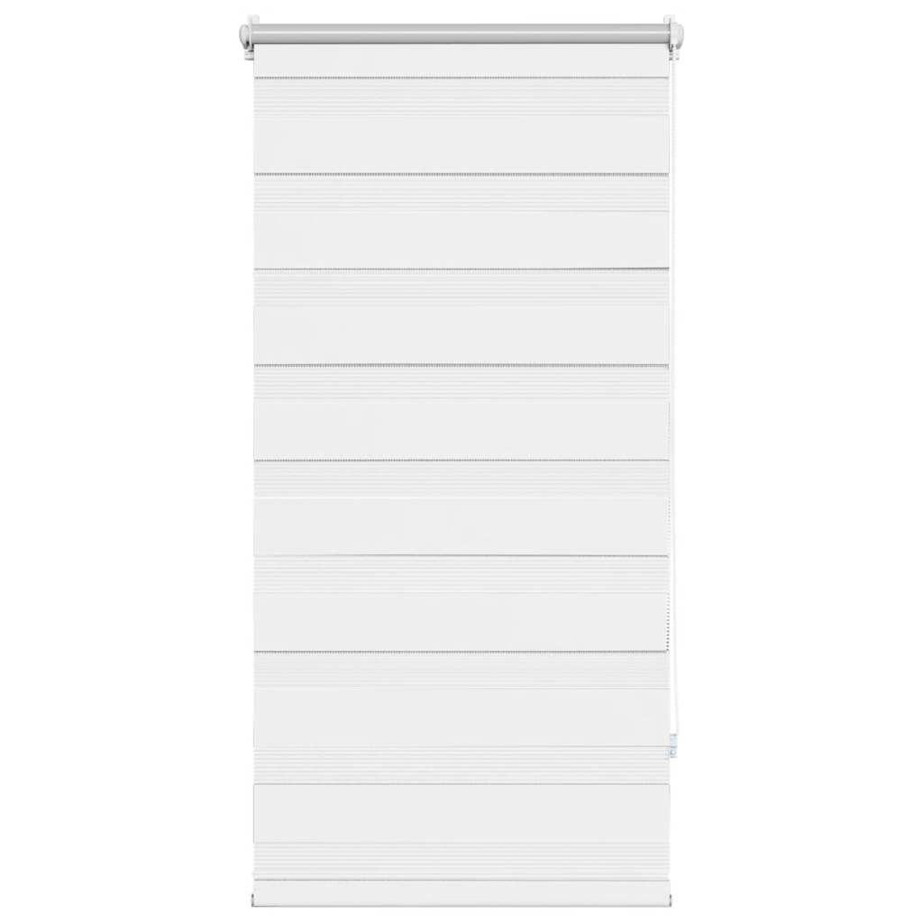 vidaXL Store enrouleur zèbre 80,9 x 150 cm, largeur de tissu 76,7 cm, blanc
