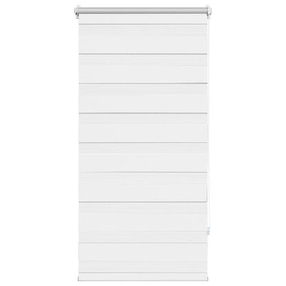 vidaXL Store enrouleur zèbre 80,9 x 150 cm, largeur de tissu 76,7 cm, blanc