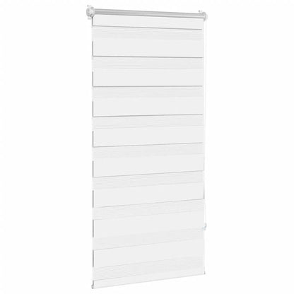 vidaXL Store enrouleur zèbre 80,9 x 150 cm, largeur de tissu 76,7 cm, blanc