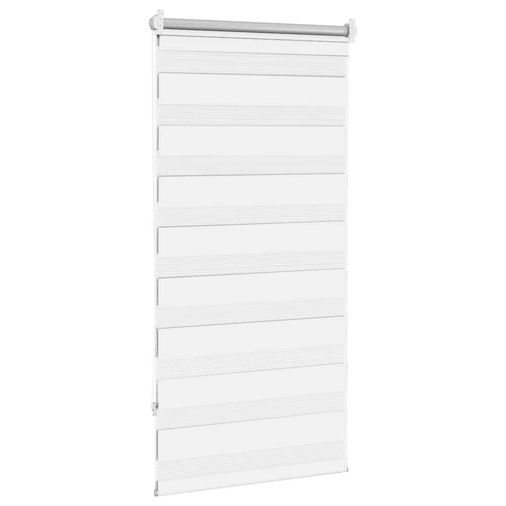 vidaXL Store enrouleur zèbre 80,9 x 150 cm, largeur de tissu 76,7 cm, blanc