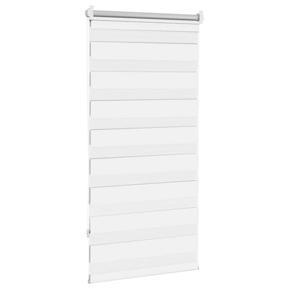 vidaXL Store enrouleur zèbre 80,9 x 150 cm, largeur de tissu 76,7 cm, blanc