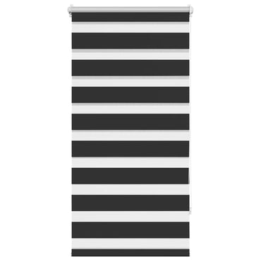 vidaXL store enrouleur zèbre 80,9 x 150 cm, largeur du tissu 76,7 cm, noir