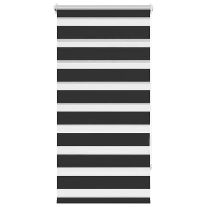 vidaXL store enrouleur zèbre 80,9 x 150 cm, largeur du tissu 76,7 cm, noir