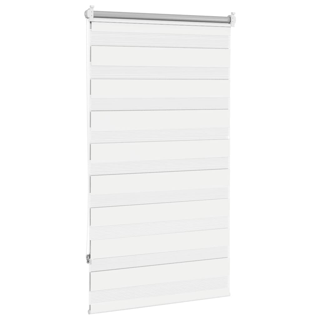 vidaXL Store Enrouleur Jour Nuit 90,9 x 150 cm, largeur de tissu 86,7 cm, Blanc