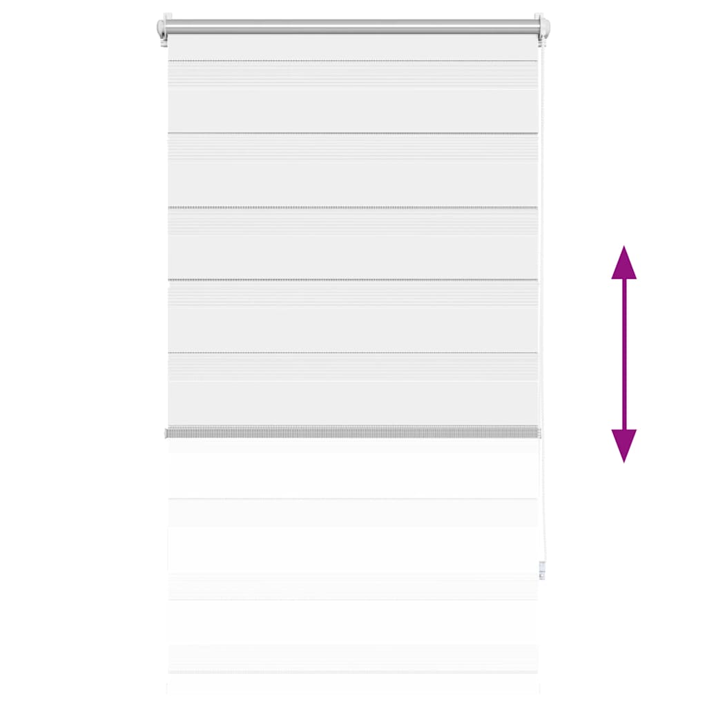 vidaXL Store Enrouleur Jour Nuit 90,9 x 150 cm, largeur de tissu 86,7 cm, Blanc