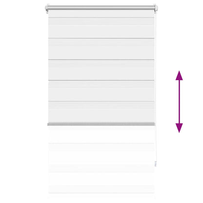 vidaXL Store Enrouleur Jour Nuit 90,9 x 150 cm, largeur de tissu 86,7 cm, Blanc