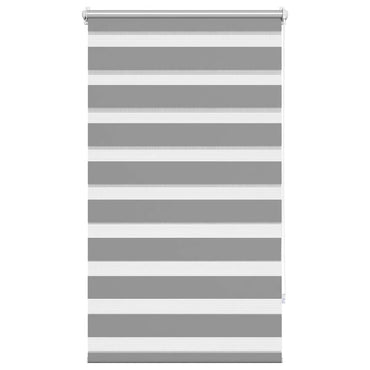 vidaXL Store enrouleur jour nuit 90,9 x 150 cm, largeur de tissu 86,7 cm, gris