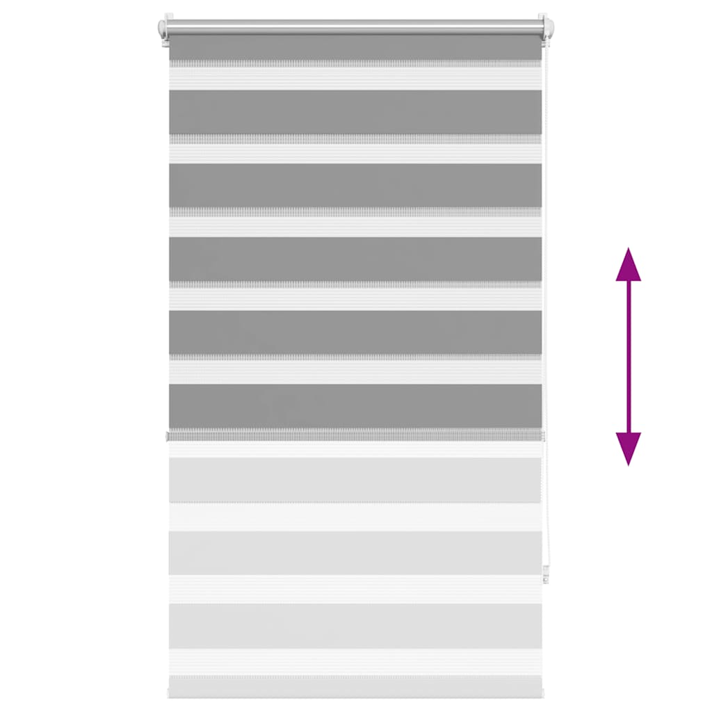 vidaXL Store enrouleur jour nuit 90,9 x 150 cm, largeur de tissu 86,7 cm, gris