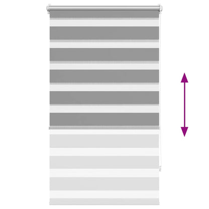 vidaXL Store enrouleur jour nuit 90,9 x 150 cm, largeur de tissu 86,7 cm, gris