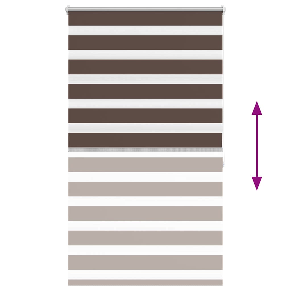 vidaXL Store zébré 100,9 x 175 cm, largeur du tissu 96,7 cm, marron café