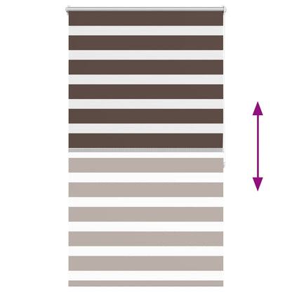 vidaXL Store zébré 100,9 x 175 cm, largeur du tissu 96,7 cm, marron café