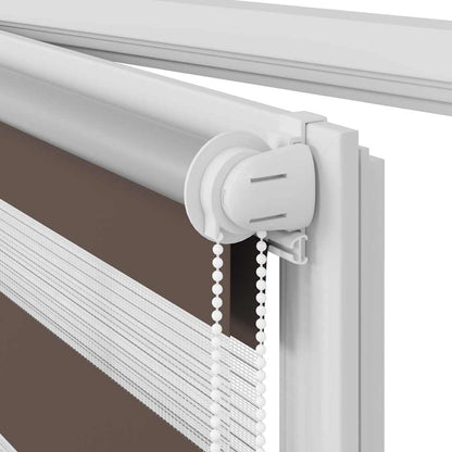 vidaXL Store zébré 100,9 x 175 cm, largeur du tissu 96,7 cm, marron café