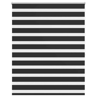 vidaXL Store bateau zèbre 120,9 x 175 cm, largeur du tissu 116,7 cm, noir